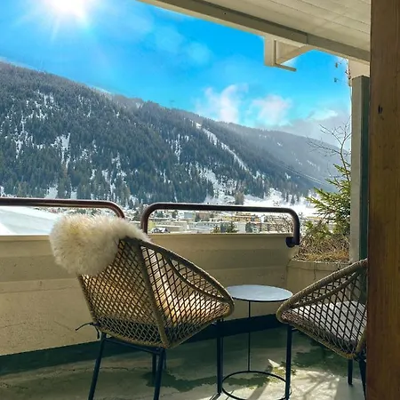 Wunderstay Alpine 403 Centric Studio Balcony/View Davos Exterior photo